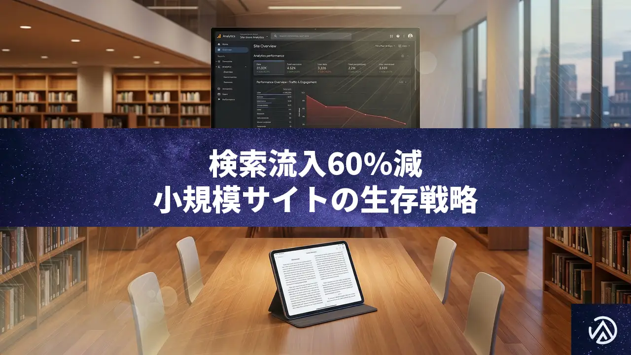 小規模サイトの検索流入が60%激減。AI時代のSEO戦略と生き残り策をデータから読み解く