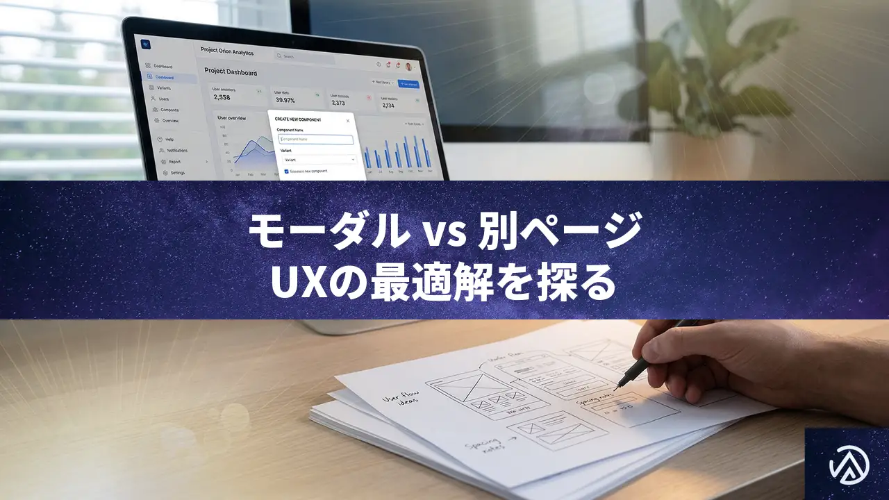 モーダルか別ページか？UXを最適化する「意思決定フロー」と使い分けの基準