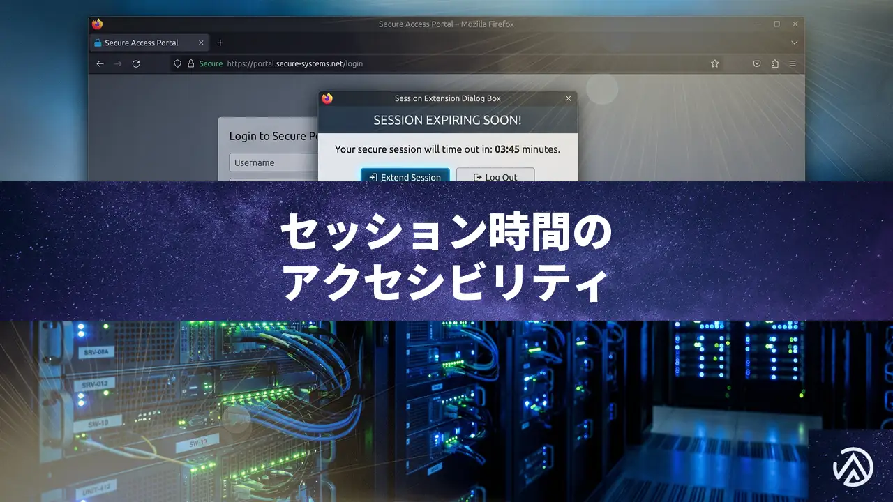 認証デザインの盲点「セッションタイムアウト」のアクセシビリティ改善ガイド