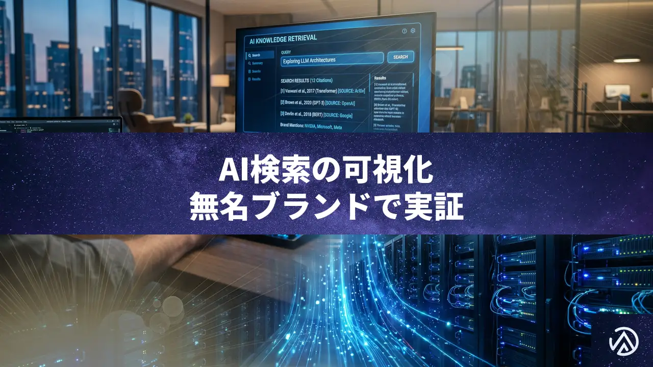 AI検索で無名の新ブランドは勝てるのか？1カ月実験で見えた可視化ルール