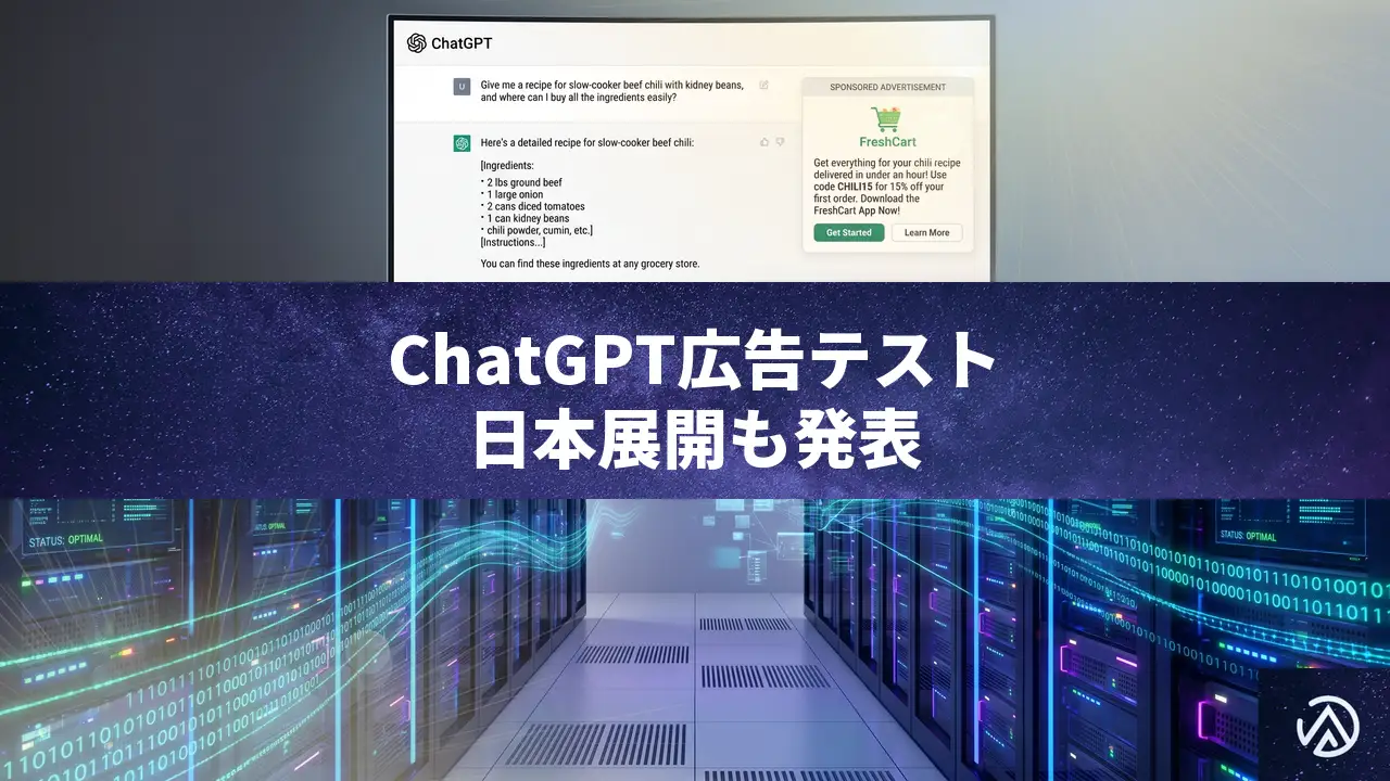 ChatGPTに広告が登場。OpenAIがテスト運用を発表、日本への展開も明らかに