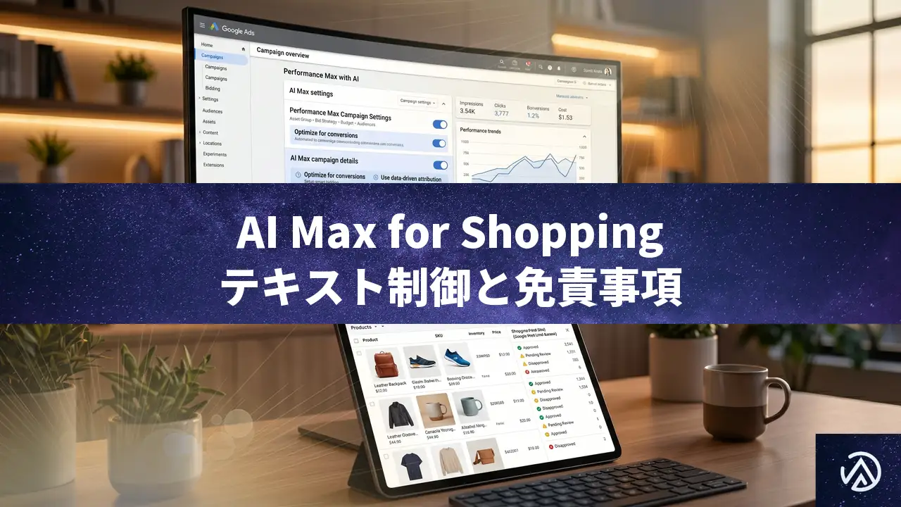 Google広告にAI Max機能3つ追加。ショッピング広告とテキスト制御が進化