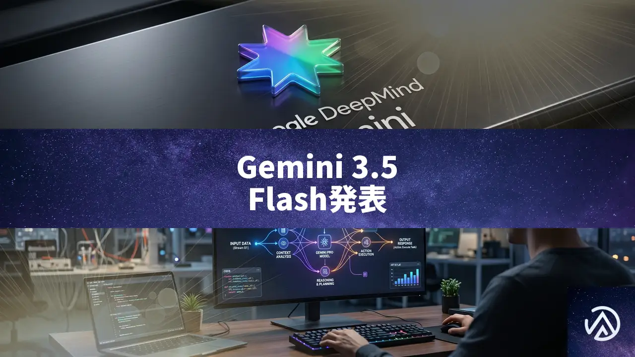 Gemini 3.5 Flash発表、エージェントとコード生成で最上位性能を達成