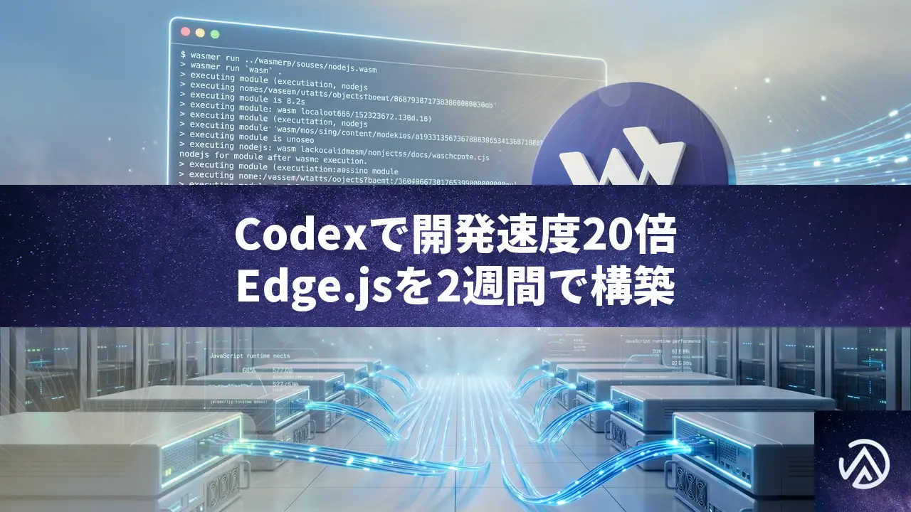 Codexで開発速度20倍、WasmerがNode.jsエッジランタイムを2週間で構築