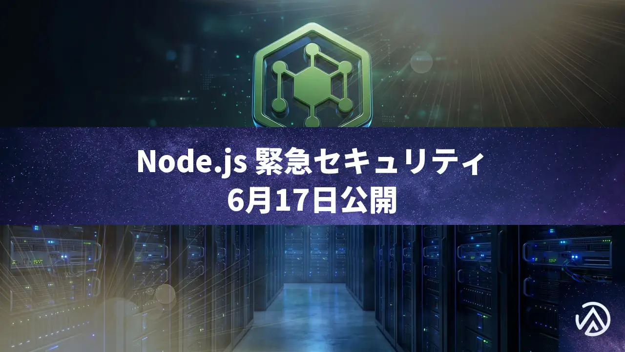 Node.jsが6月17日に緊急セキュリティリリース。26.x/24.x/22.xにHIGHの脆弱性修正