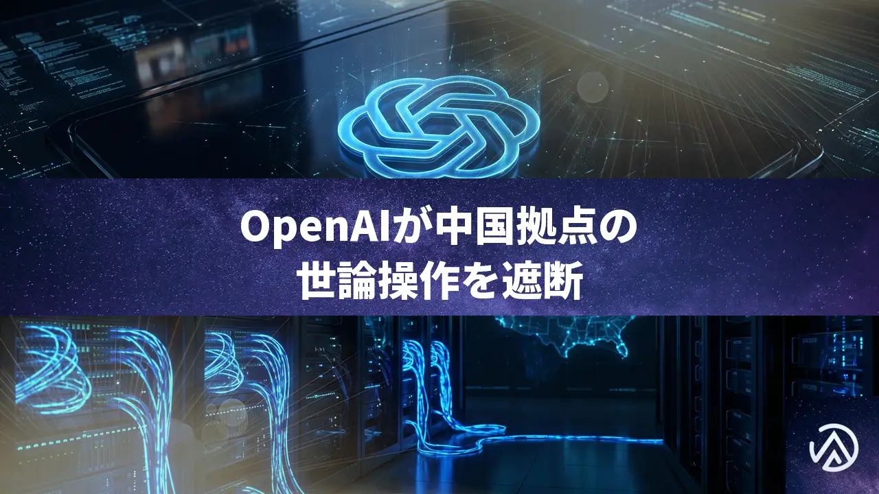 OpenAIが中国拠点の世論操作キャンペーン2件を特定し遮断