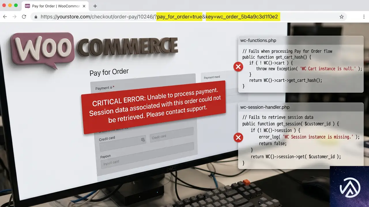 Pay for Order ページで重大なエラーが出る原因