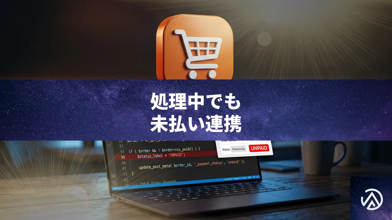 WooCommerce処理中注文を未払いのまま請求書プラグインに連携する方法