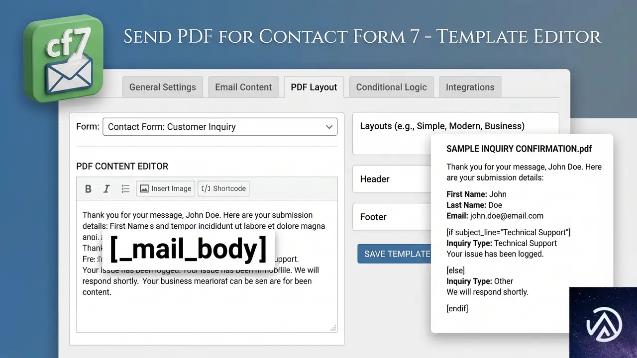 [_mail_body] タグでメール本文をそのまま PDF に流し込む