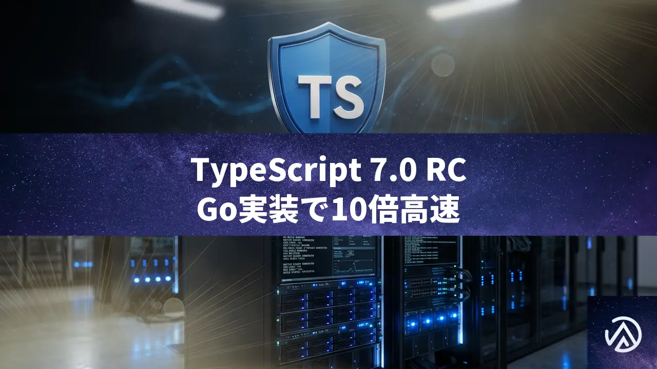 TypeScript 7.0 RCリリース、Go実装でコンパイル速度10倍に