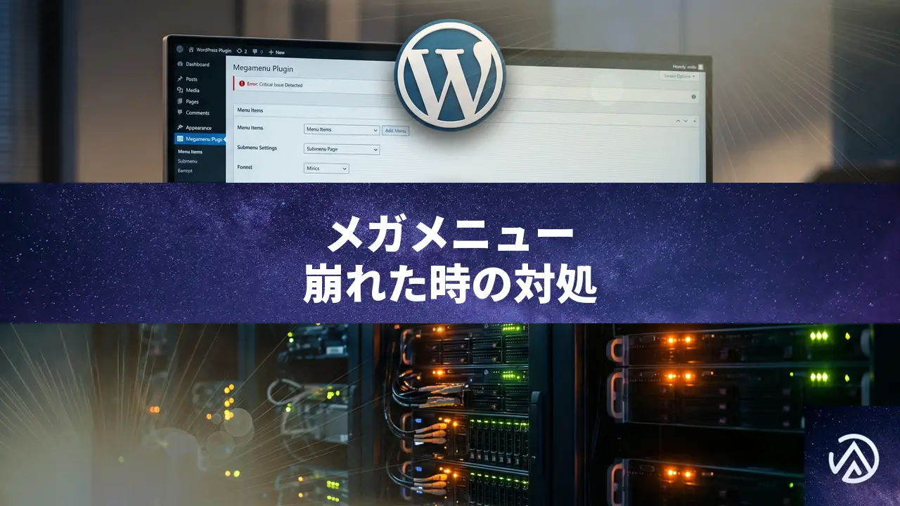 メガメニューのスタイルが崩れた時の原因と直し方