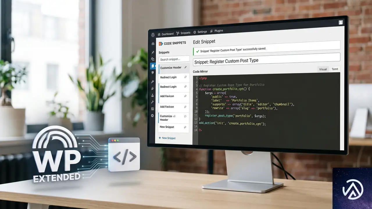 取り出した PHP コードを別のスニペット管理プラグインへ移す