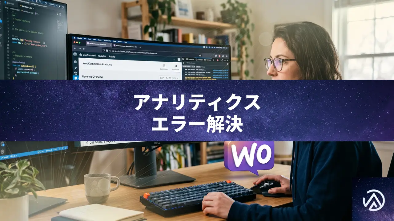 WooCommerceアナリティクスでOops something went wrongエラーが出た時の直し方