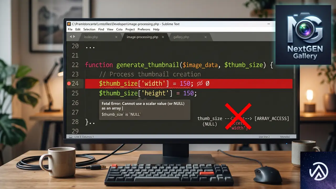 なぜ「Trying to access array offset on null」が発生するのか