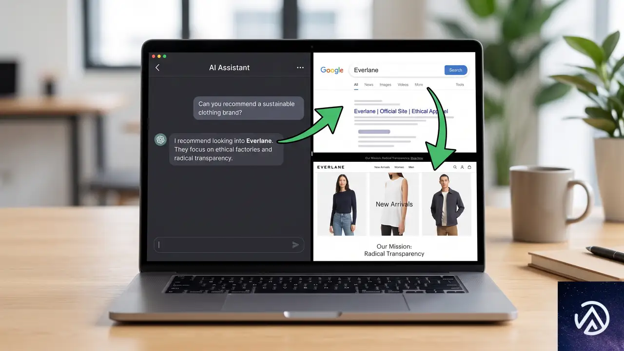 AIの推奨がブランド検索を呼び、サイト訪問数が2.5倍に増加