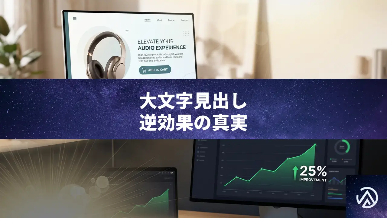 大文字見出しがコンバージョンを下げる、CROプロが警告