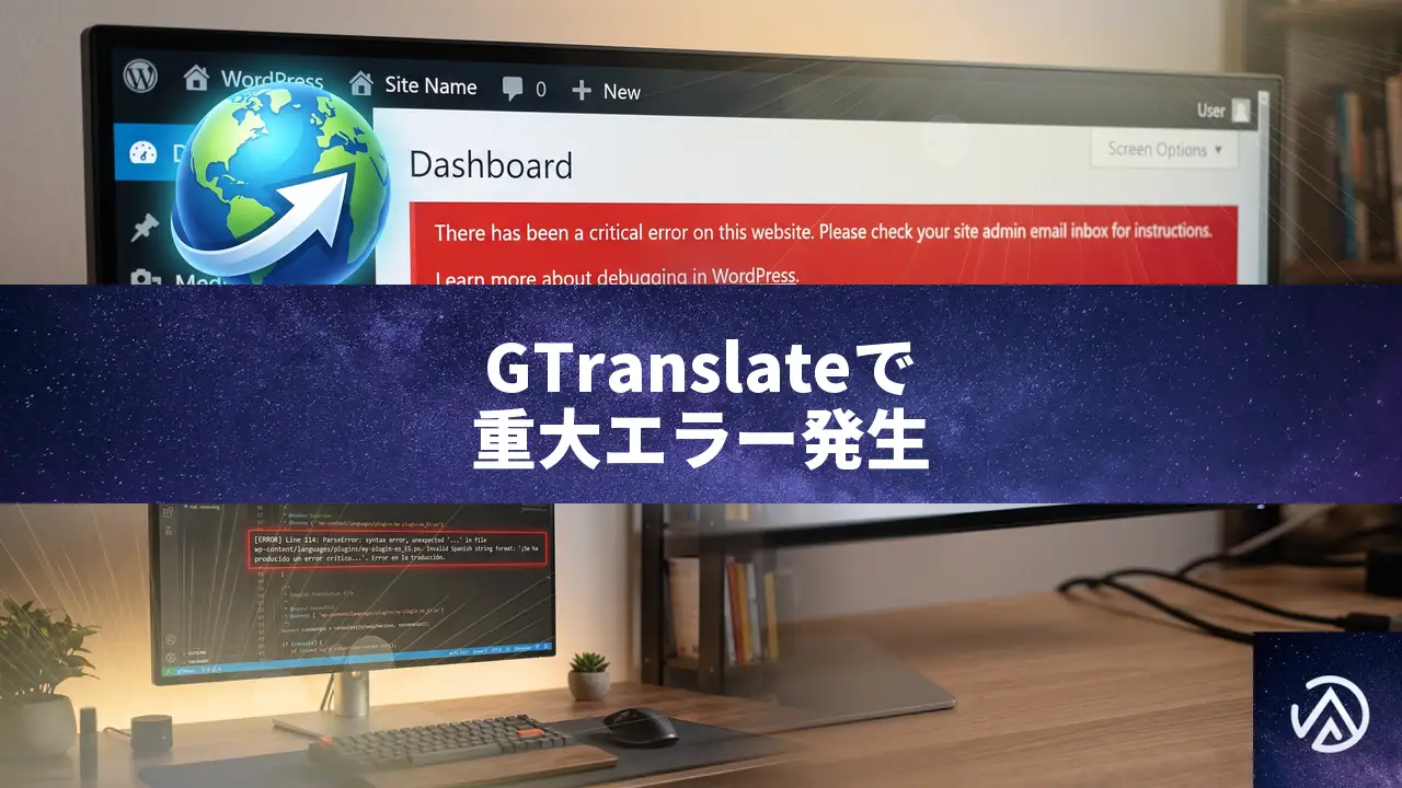 GTranslateで重大エラーが発生した時の原因と復旧手順