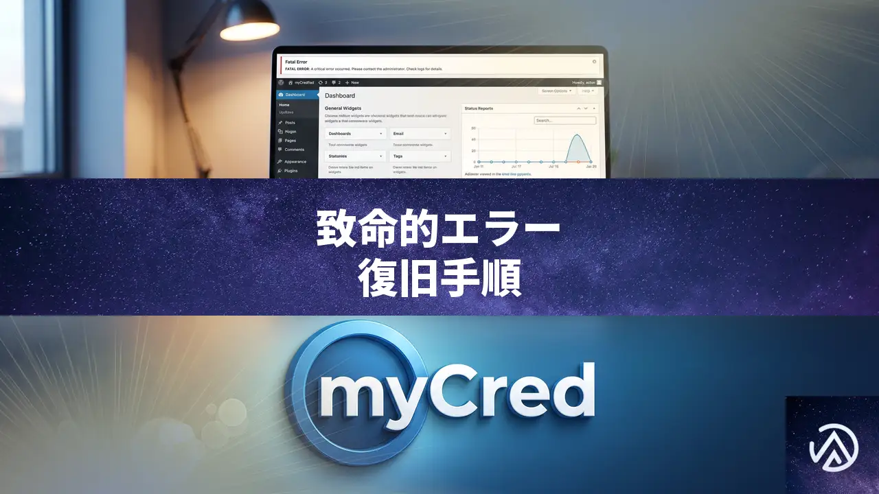 myCred Toolkit Pro アップデート後の致命的エラーと復旧手順