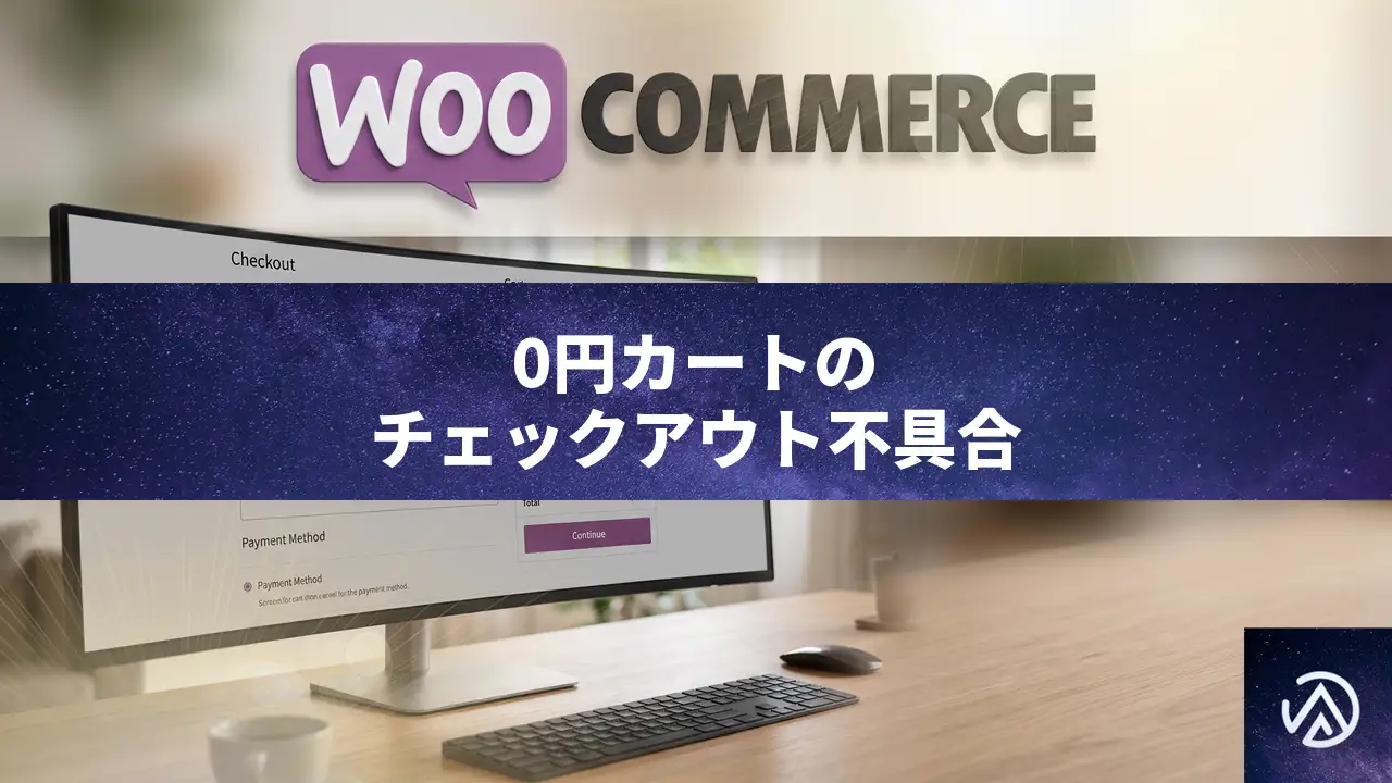 カートが0円だとWooCommerceの注文が完了しない時の直し方