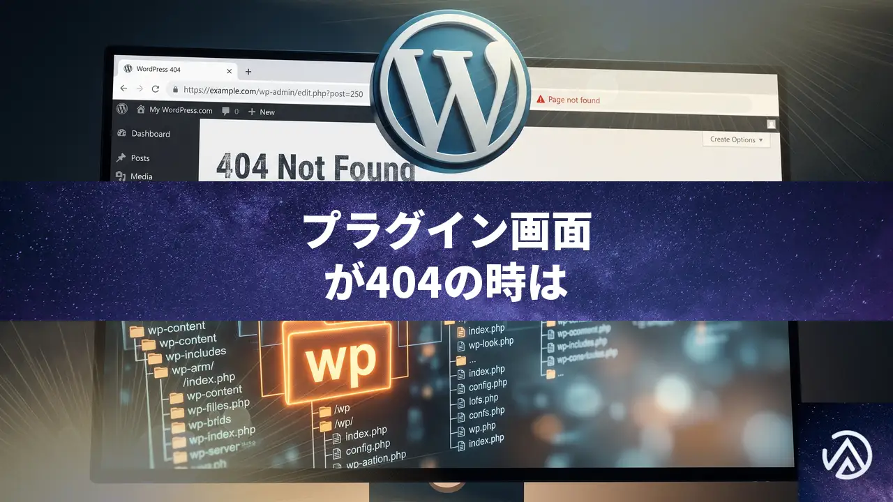WordPressサブディレクトリ環境でプラグイン管理画面が404になる原因と対処