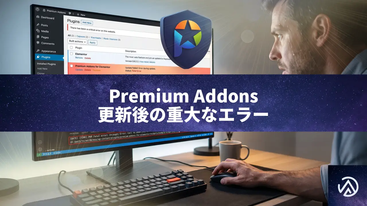 Premium Addonsの更新で重大なエラーが出た時の原因と対処法