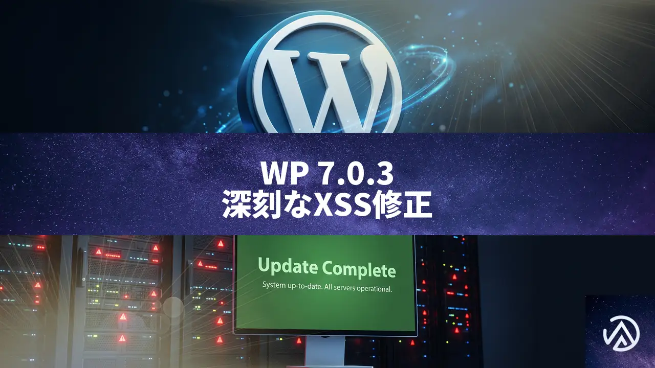 WordPress 7.0.3が緊急リリース。深刻なXSS脆弱性など12件を修正、早急な更新を