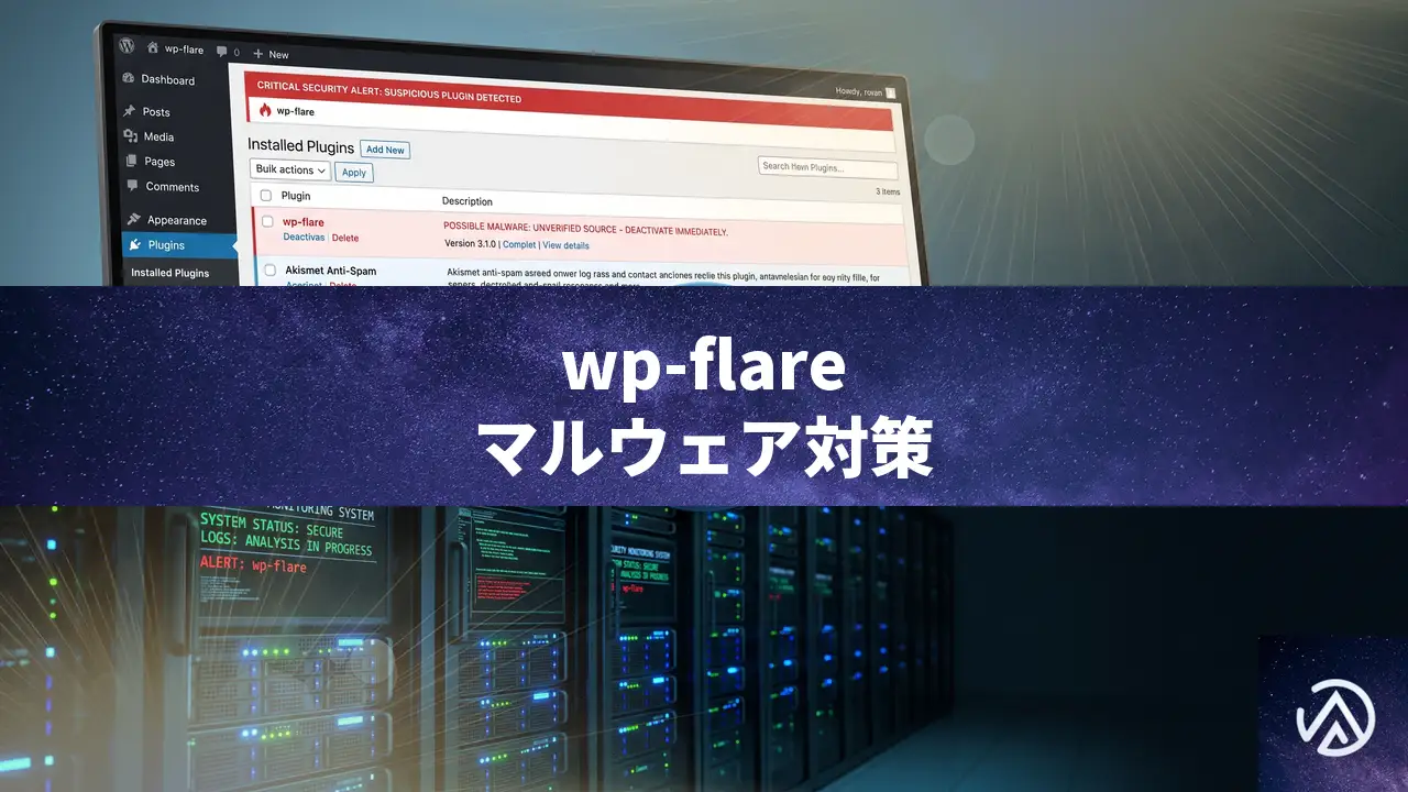 WordPressに勝手にインストールされるwp-flareマルウェアの感染経路と駆除方法