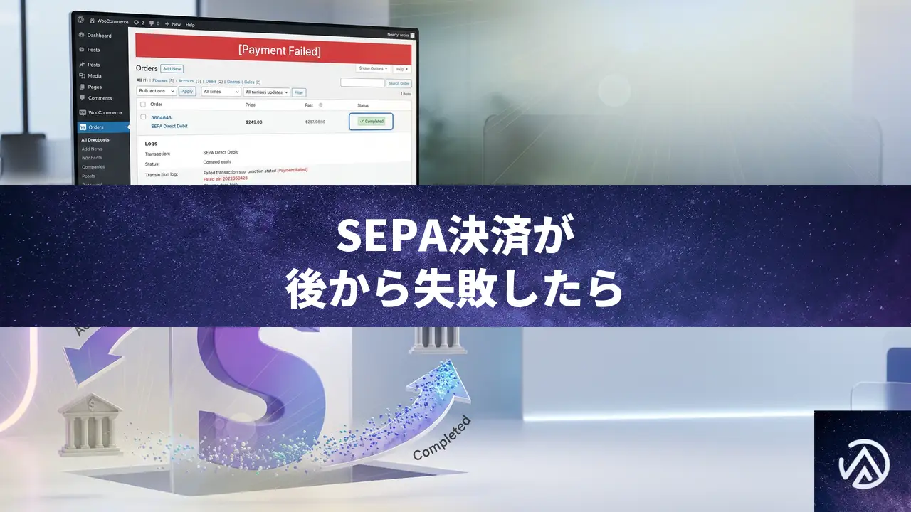 WooCommerceのStripe SEPA決済が後日失敗する時の注文ステータス更新対処