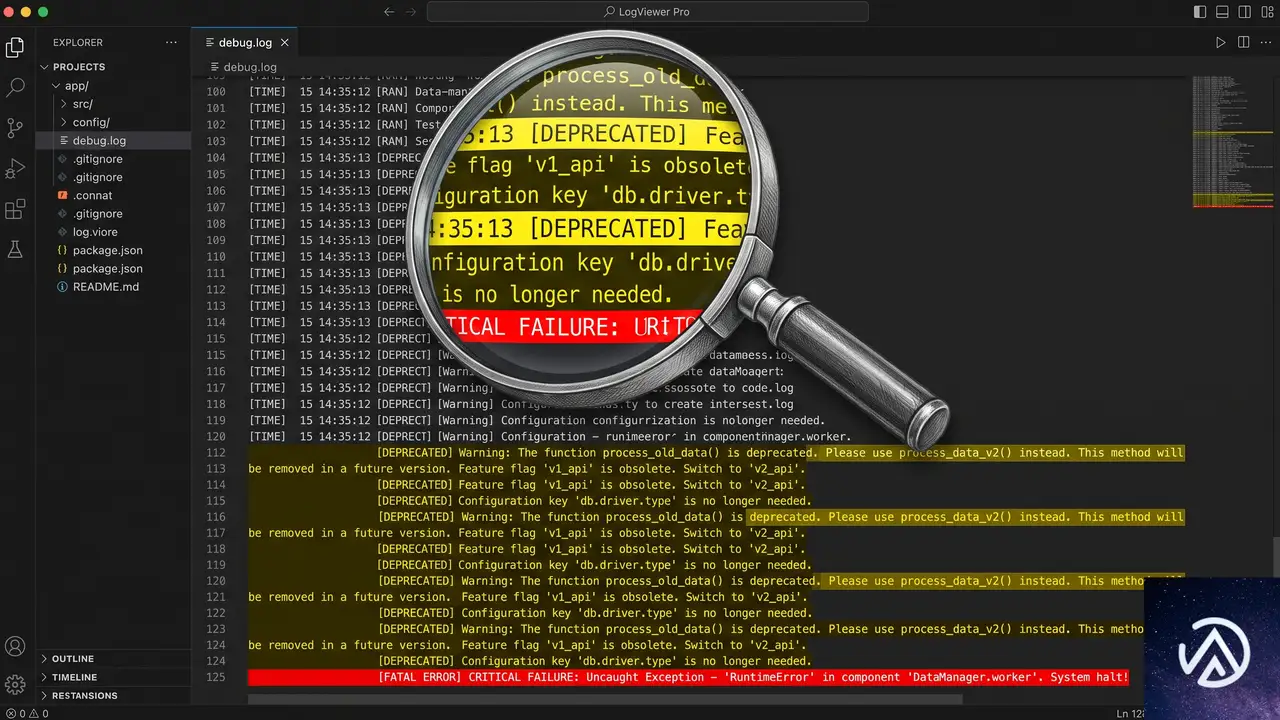 debug.logに記録されたエラーを読み分ける