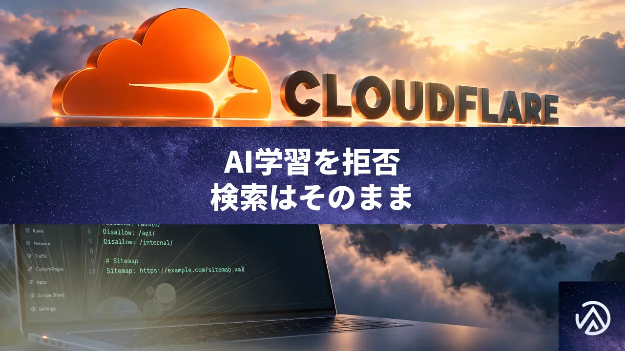 Cloudflare新設定が公開。Disallow AI TrainingでGooglebotを残してAI学習だけを拒否