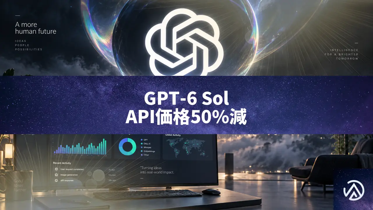 OpenAIがGPT-6 SolとLunaを発表、API価格を50%値下げ