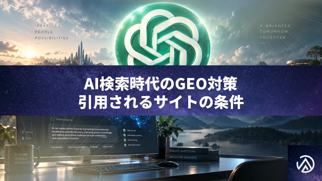 AI検索時代のGEO対策、ChatGPTやPerplexityに引用されるための技術SEOとコンテンツ戦略