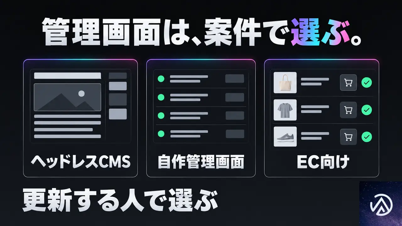 管理画面の構成で何が変わるのか