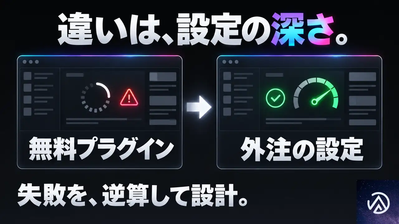 無料の高速化プラグインと外注は、ここが違う