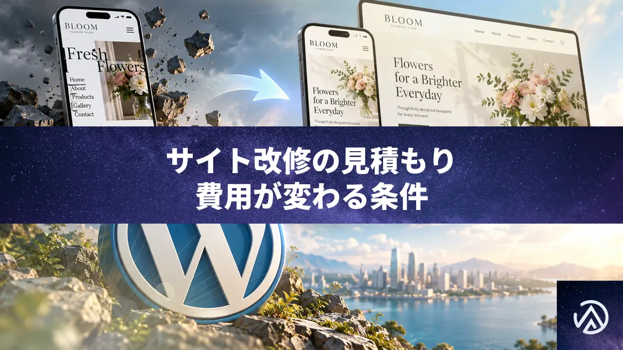 サイト改修の見積もり依頼で費用が変わる条件と、伝えるべき3つのこと