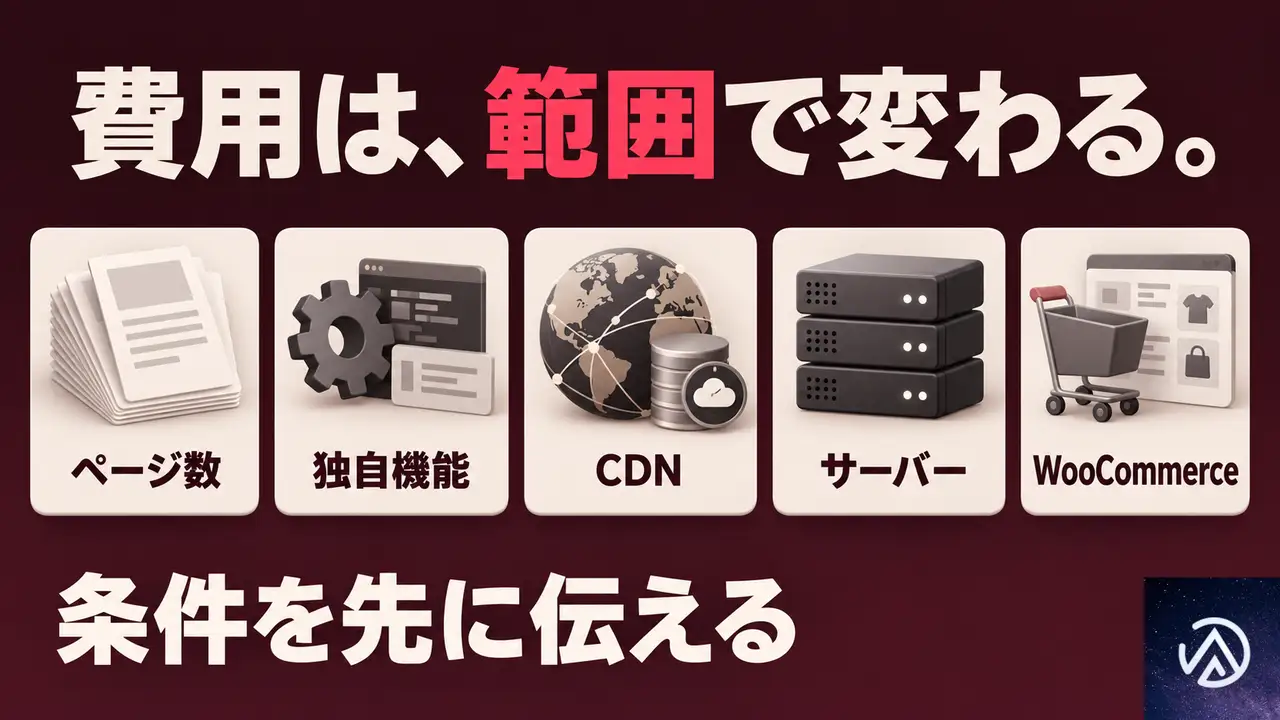 サイト改修の見積もり依頼で、費用が変わる5つの条件