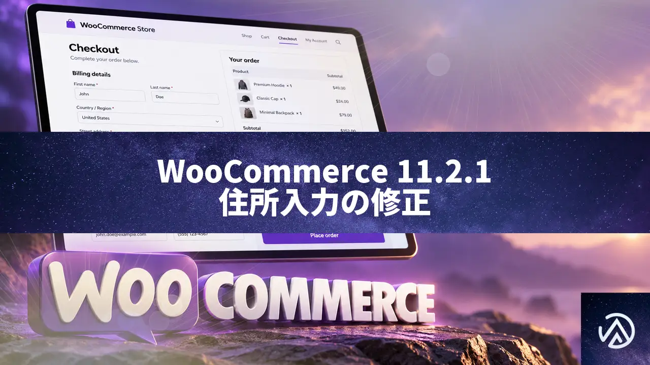 WooCommerce 11.2.1リリース。住所フィールドと郵便番号の不具合を修正