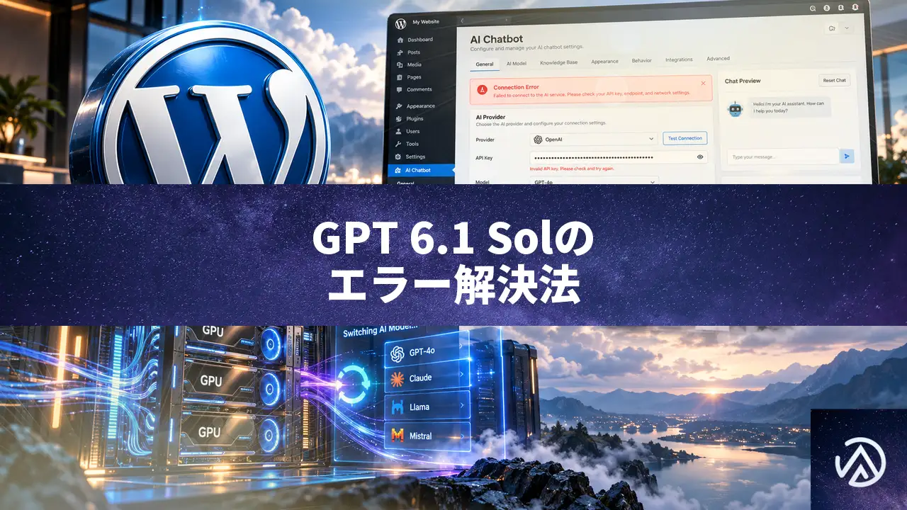 AI PufferでGPT 6.1 Solを選ぶとtop_pエラーが出る時の直し方