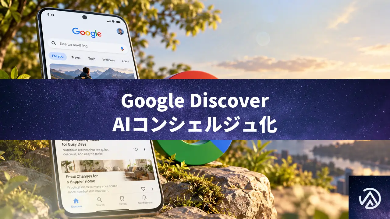 Google Discoverが大規模刷新へ。AI搭載のコンシェルジュ体験に進化するのか