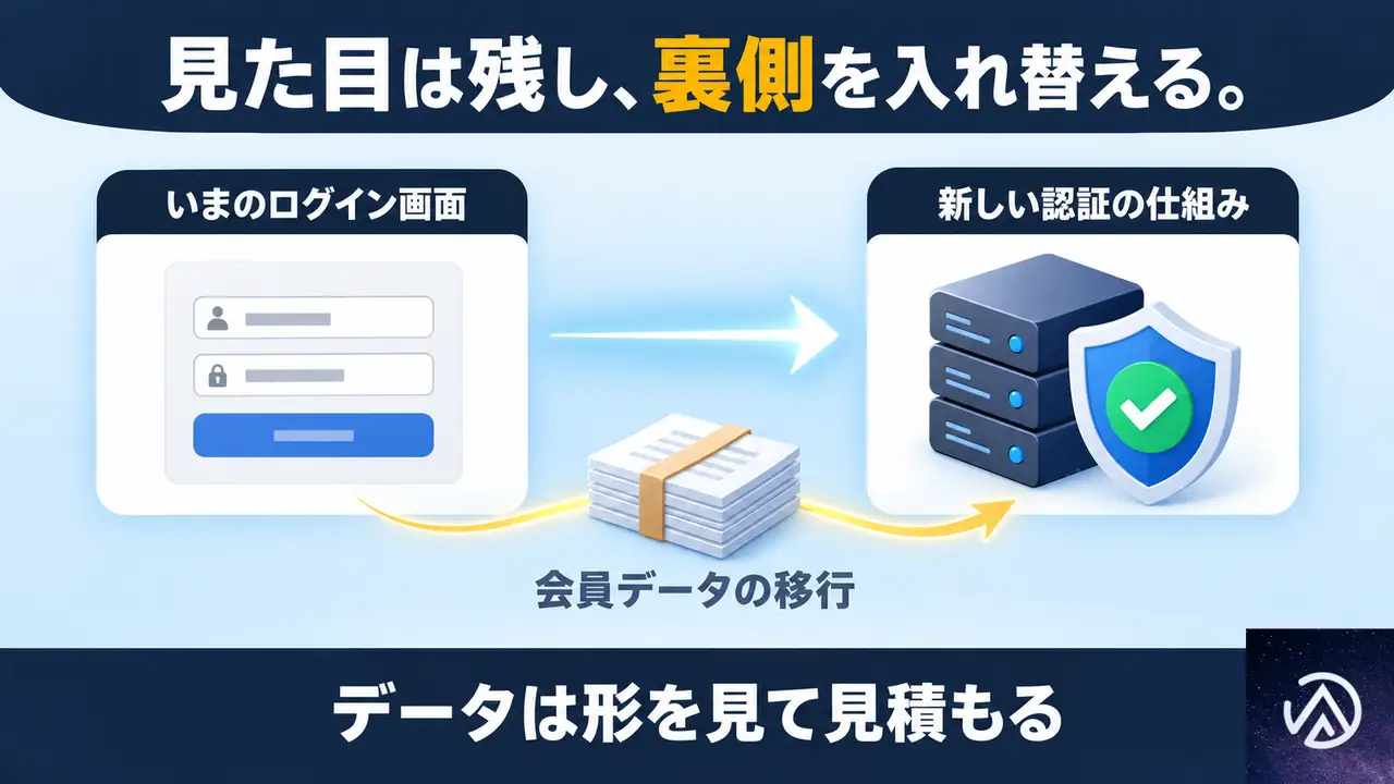 既存のサイトやシステムにログインを組み込むと、費用はどうなるのか
