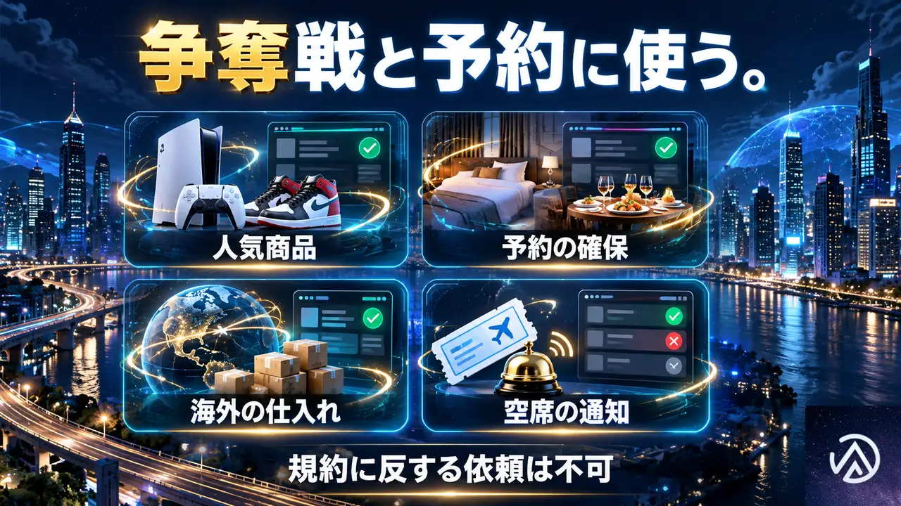 自動購入Botで頼めること、頼めないことは何か