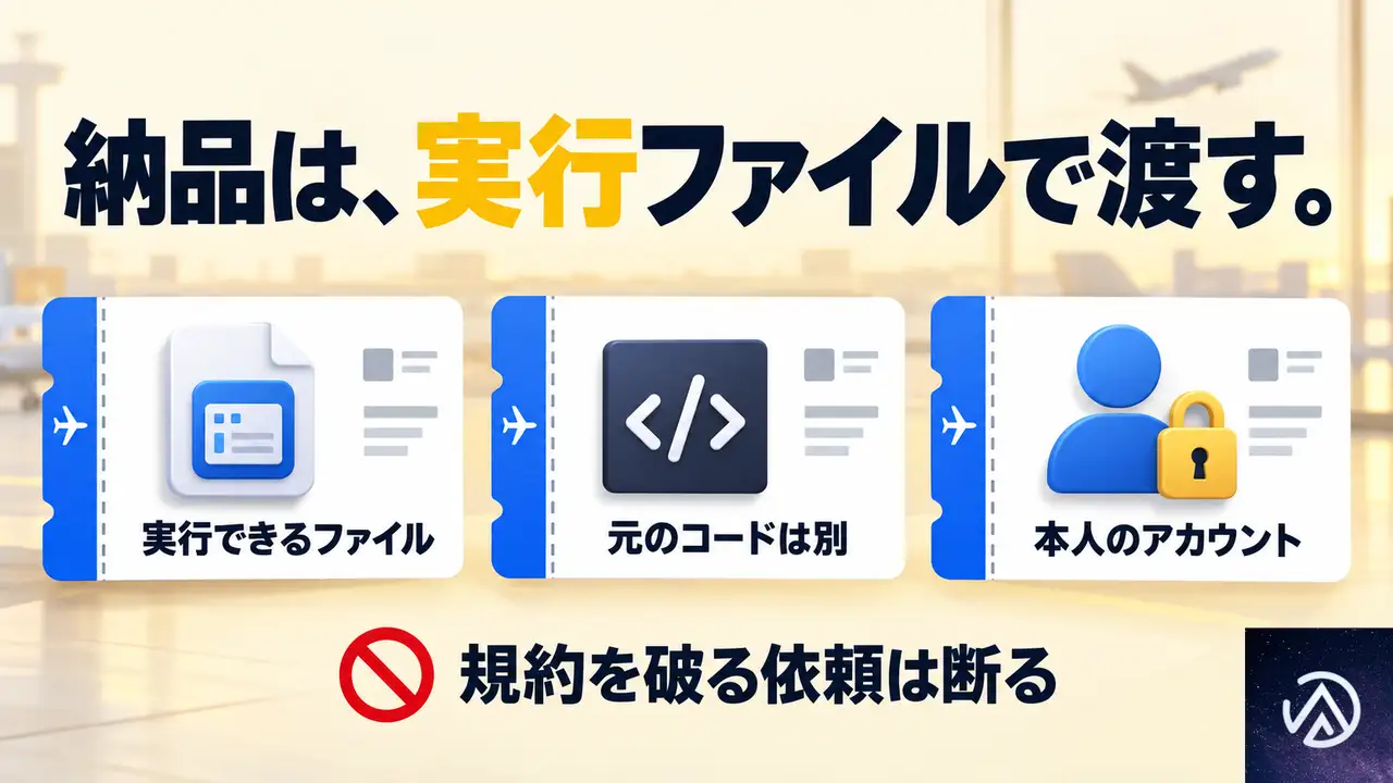 納品の形と、引き受けない依頼は何か
