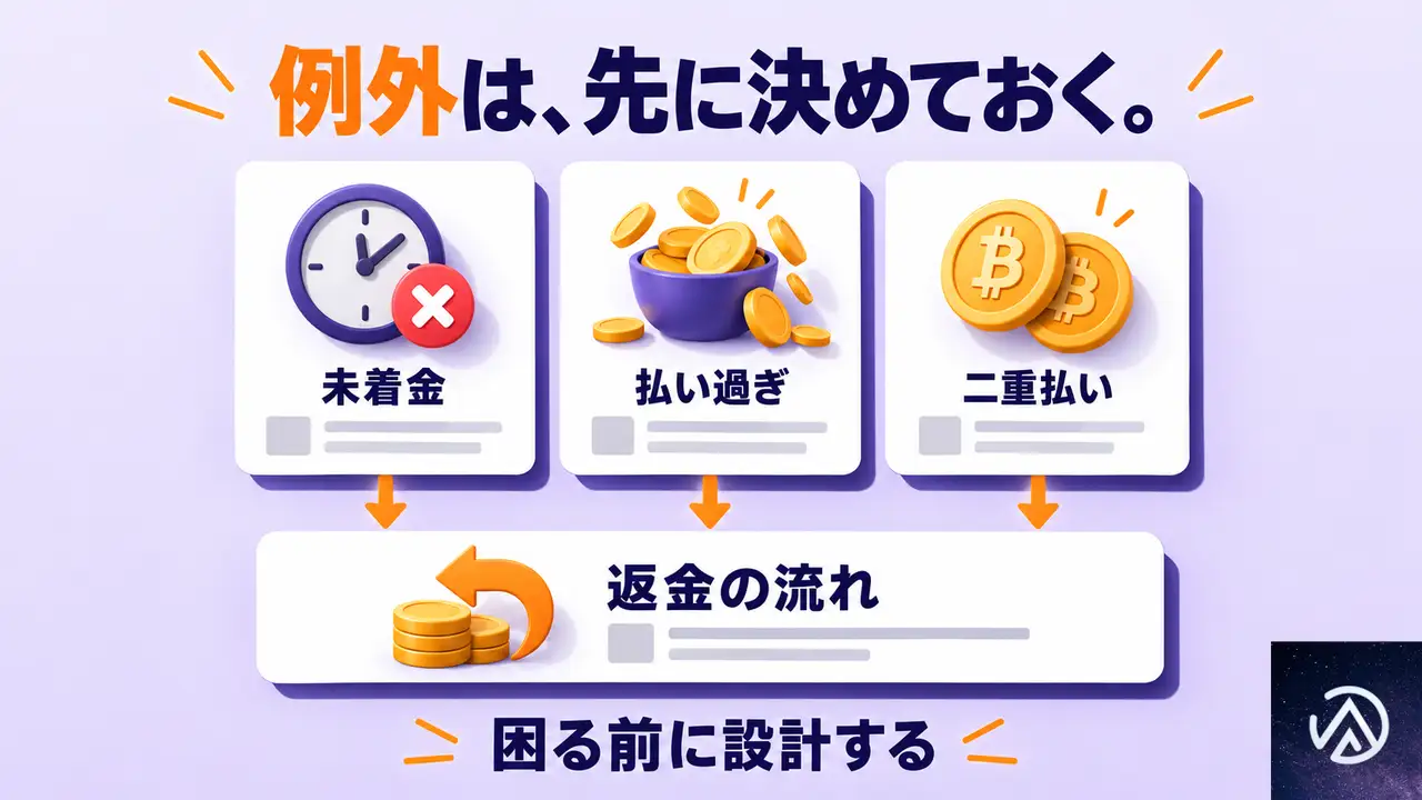 支払いが届かない、多く払われた、二重に払われたときはどうするのか
