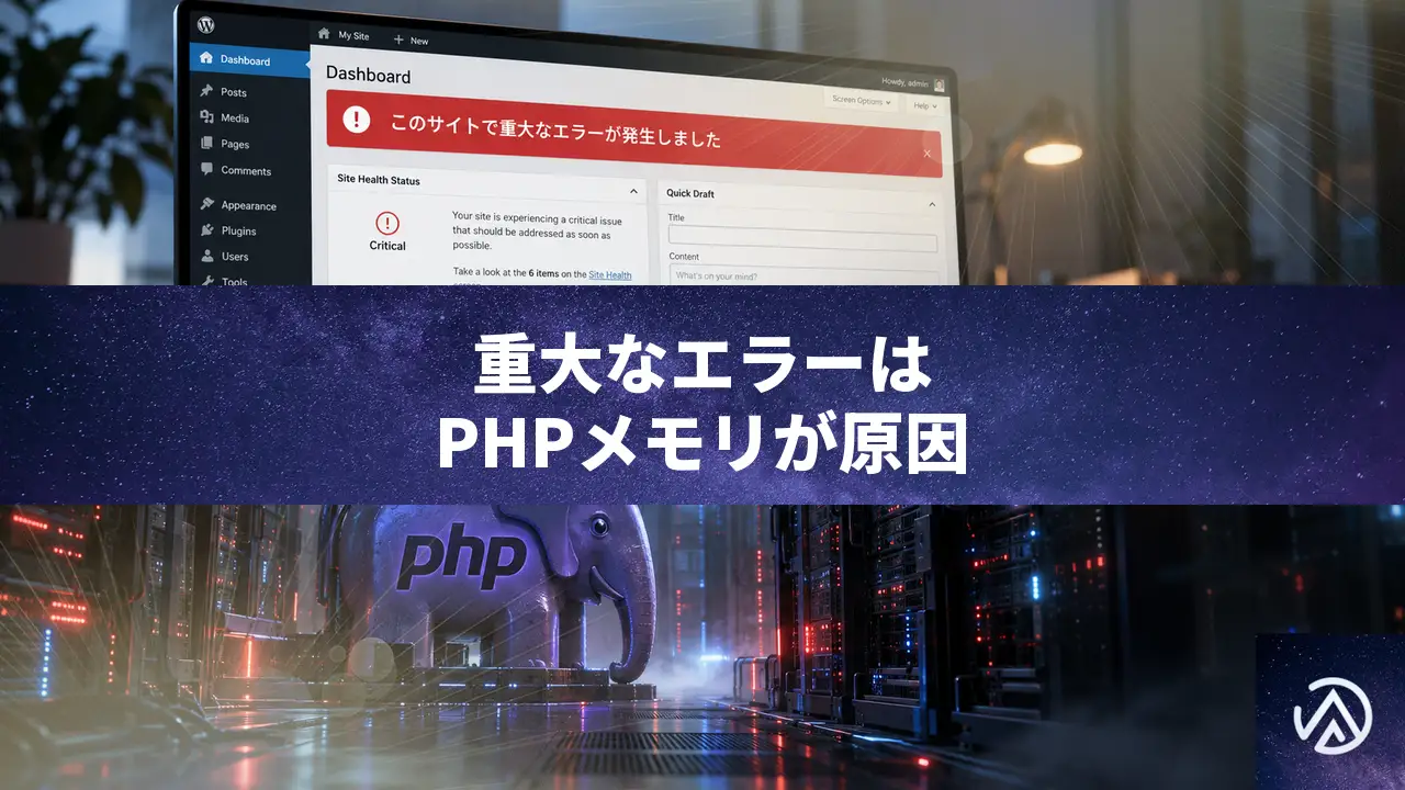 WordPressで重大なエラーが表示された時のPHPメモリ不足の対処法