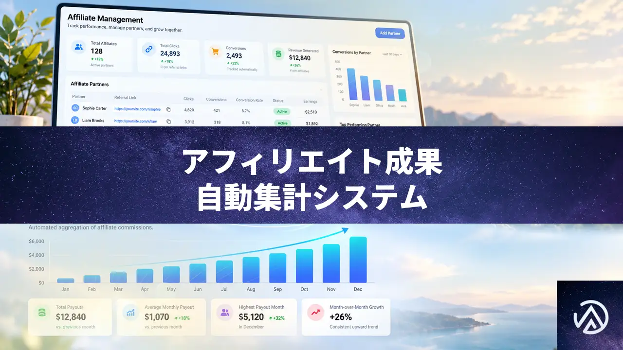 アフィリエイト成果を自動集計するシステムに必要な機能と、導入前に決める分担