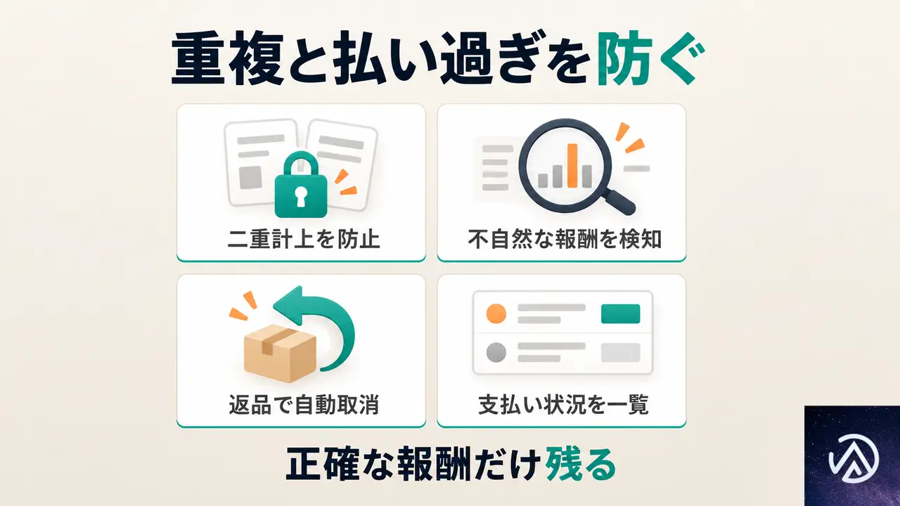 報酬の重複や払い過ぎはどう防ぐのか