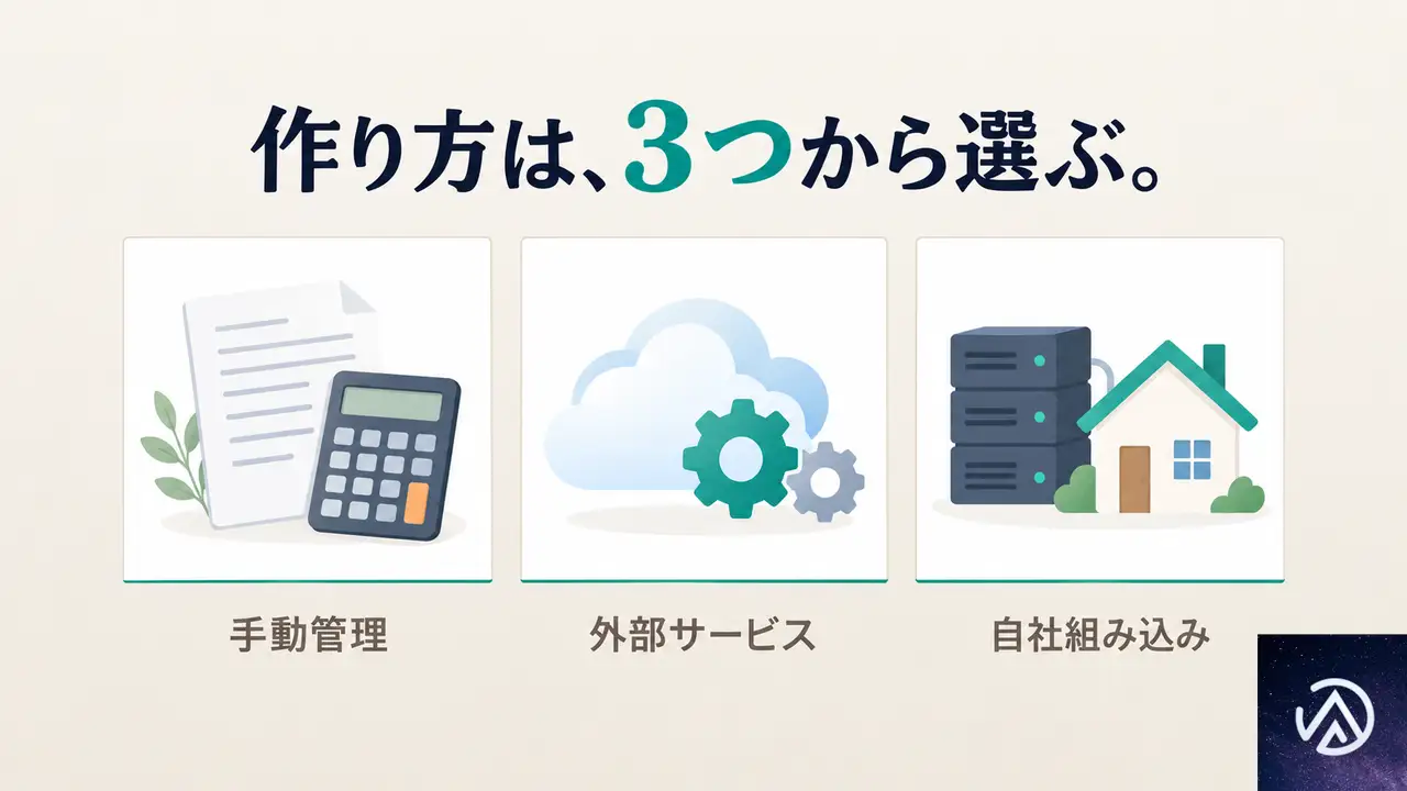 購入者紹介の仕組みを作る方法はどれか