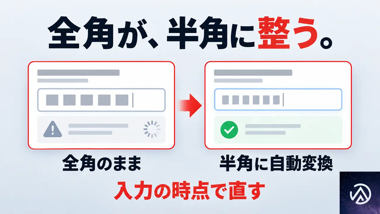 メールアドレスの全角半角を自動変換すると何が変わるか
