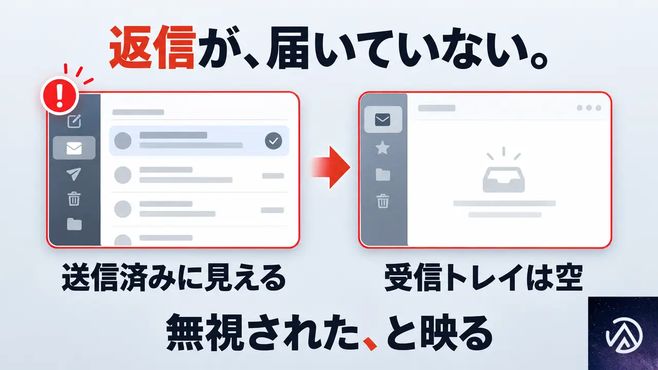返信が届かない宛先は、問い合わせを消してしまう