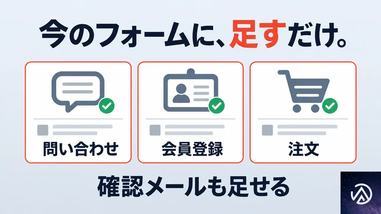 動いているフォームへ、送信の仕組みを変えずに足す
